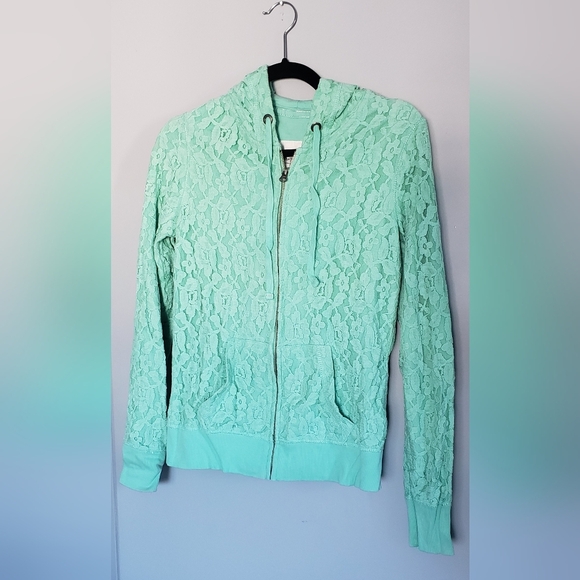 Aeropostale Tops - Aeropostale Beautiful  Lace Hoodie size M